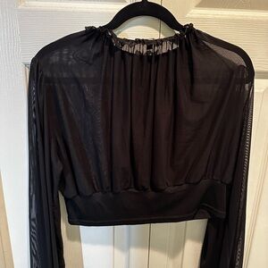 Plus Size Sheer Fashion Nova Crop Top